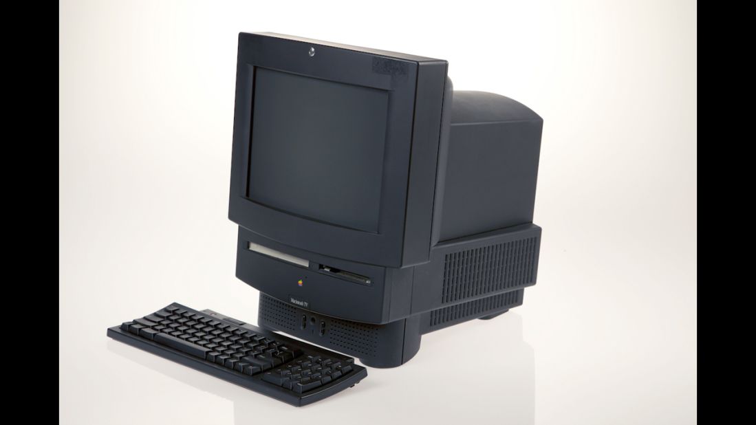 You can't win 'em all. The Macintosh TV, released in 1993, was Apple's first effort at television-computer integration. It was black, a departure from the usual Mac look, with a 14-inch screen. Only about 10,000 were made, though, before it was discontinued in February 1994.