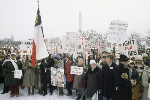March For Life demonstration in front of the White House on January 23, 1982. 