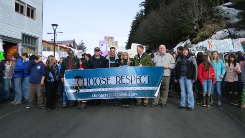 A "Choose Respect" rally last year in Alaska. 