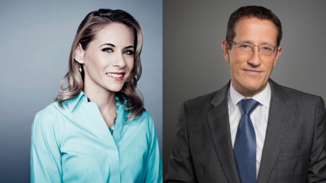 Nina Dos Santos and Richard Quest