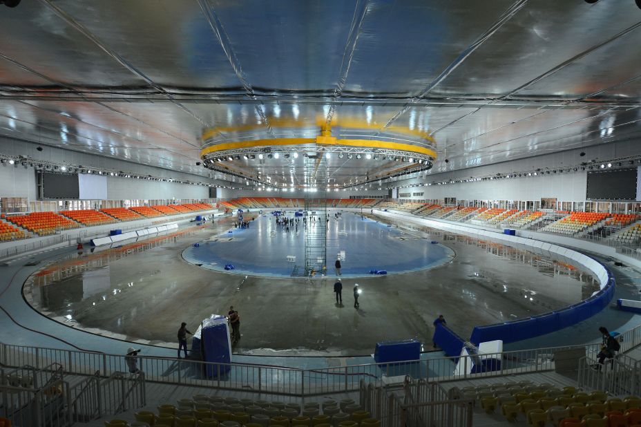 Sochi's new Adler Arena for speed skating is pictured in November 2012.