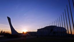 The sun rises over Sochi's Olympic Park on January 10, 2014. An estimated 3 billion people are expected to watch the Olympics on television.
