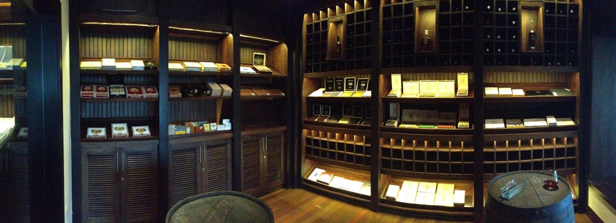 At the Cigar Bar & Lounge at the Westin Puntacana Resort & Club in the Dominican Republic, a specialist will hand-roll your cigar. 