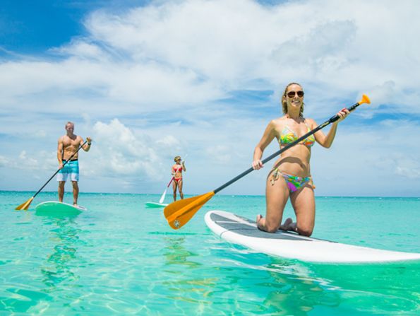 The all-suite hotel in Turks and Caicos offers sailing, paddle boarding and kayaking lessons included in the resort fee. 