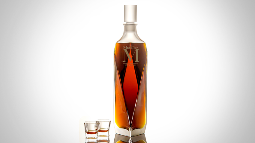 A large crystal decanter filled with rare Macallan "M" whisky sold for $628,205 at a Sotheby's auction in Hong Kong this weekend. That hefty price tag set a new world record for the most expensive single-malt whisky sold at auction.
