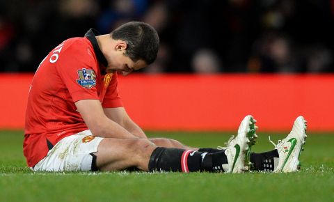 Hernandez sums up the mood around Old Trafford as Manchester United slumped to yet another defeat in what is fast becoming a miserable season.