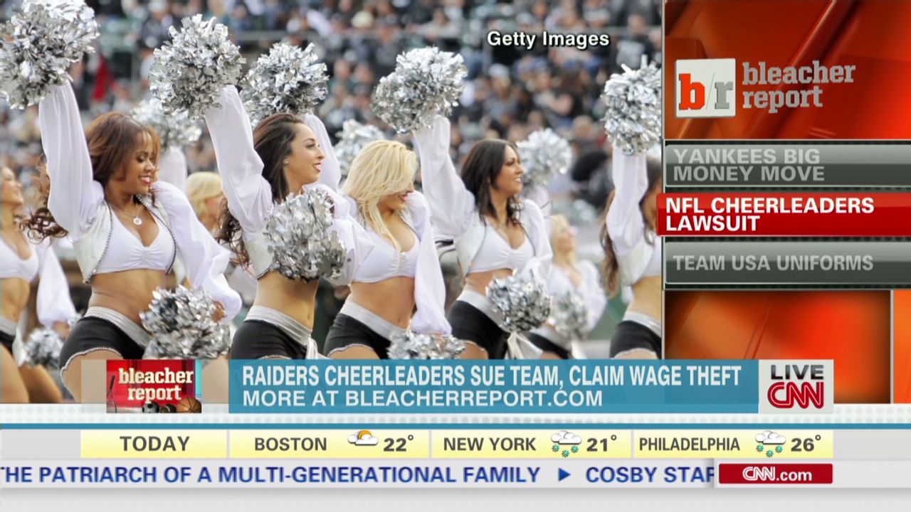 Raiders cheerleaders sue team over wages