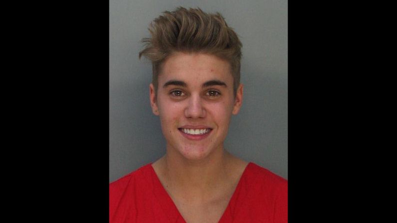 Justin Bieber was charged with drunken driving, resisting arrest and driving without a valid license after police saw the pop star <a href="index.php?page=&url=http%3A%2F%2Fwww.cnn.com%2F2014%2F01%2F23%2Fshowbiz%2Fjustin-bieber-arrest%2Findex.html%3Fhpt%3Dhp_t1">street racing in a yellow Lamborghini </a>in Miami in January 2014. "What the f*** did I do?" he asked the officer. "Why did you stop me?" He was booked into a Miami jail after failing a sobriety test. 