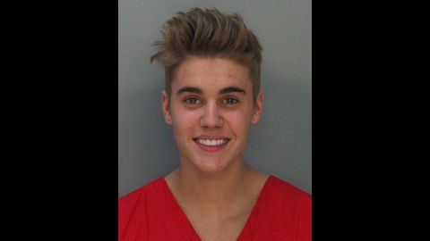 Justin Bieber was charged with drunken driving, resisting arrest and driving without a valid license after police saw the pop star <a href="http://www.cnn.com/2014/01/23/showbiz/justin-bieber-arrest/index.html?hpt=hp_t1">street racing in a yellow Lamborghini </a>in Miami in January 2014. "What the f*** did I do?" he asked the officer. "Why did you stop me?" He was booked into a Miami jail after failing a sobriety test. 