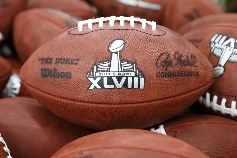 Official game balls are on display at Wilson Sporting Goods in Ada.