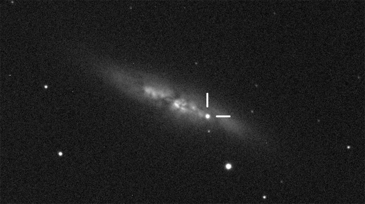 The M82 supernova, seen here, has been designated SN2014J because it is the 10th supernova detected in 2014. At 11.4 million light years from Earth, it is the closest Type Ia supernova recorded since systematic studies with telescopes began in the 1930s.