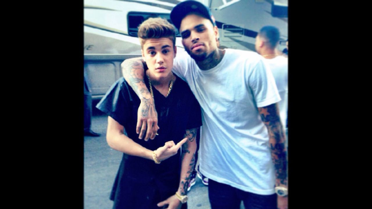 With their shared love of cars, graffiti and body art, is it any wonder that Chris Brown and Justin Bieber have bonded? After Brown went to rehab for anger management issues, Bieber showed his support by <a href="http://www.rap-up.com/2013/10/31/justin-bieber-supports-chris-brown-with-free-breezy-graffiti/" target="_blank" target="_blank">tagging "Free Breezy"</a> on a wall in Bogota, Colombia. 