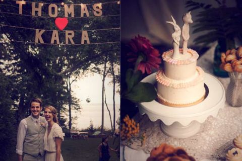 <a href="http://www.elle.com/life-love/sex-relationships/kelsey-isaac-weddings#slide-8" target="_blank" target="_blank">Kara and Thomas</a>:  August 11, 2012, at Kara's family's home in Rockport, Maine