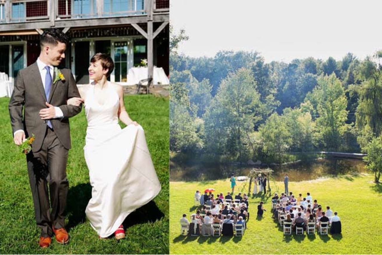 <a href="http://www.elle.com/life-love/sex-relationships/kelsey-isaac-weddings#slide-9" target="_blank" target="_blank">Maggi and Alex</a>: June 29, 2013, at a converted barn next to a pond in Saugerties, New York