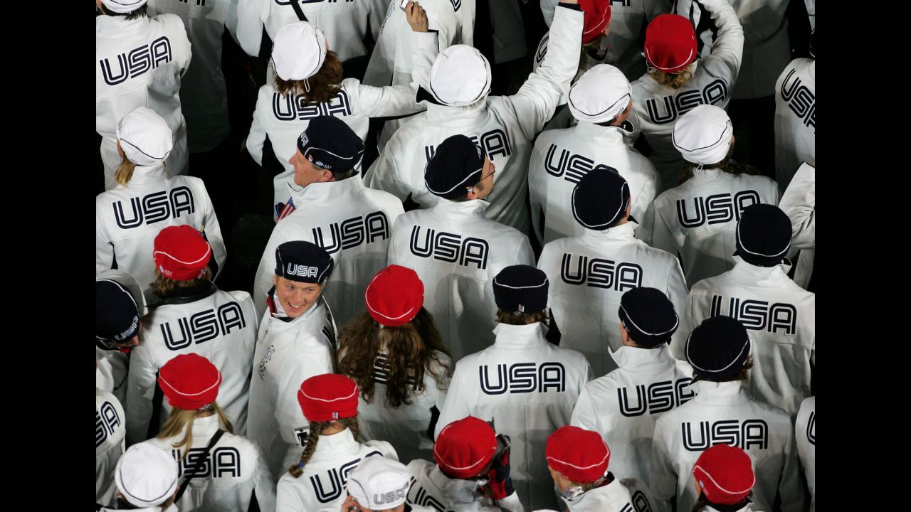 U.S. athletes at the 2006 Winter Olympics in Turin, Italy.