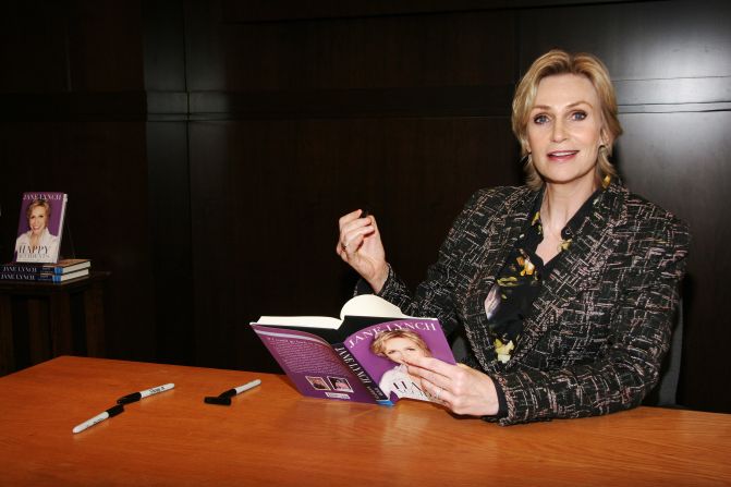Jane Lynch wrote about her addictions to alcohol and cough syrup in her memoir "Happy Accidents." She<a target="_blank" target="_blank"> told Access Hollywood in 2013</a> that she has been sober for 21 years.