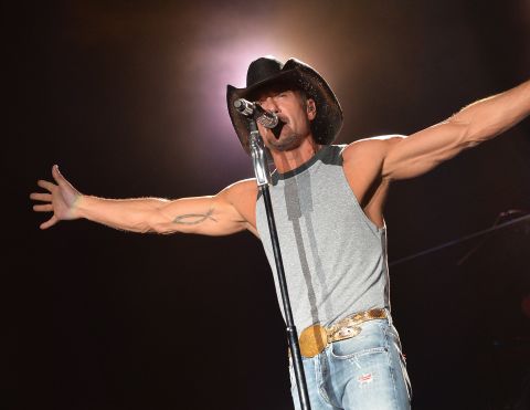 Country star Tim McGraw<a href="http://www.people.com/people/article/0,,20669193,00.html" target="_blank" target="_blank"> said in an interview in 2013</a> that he replaced drinking whiskey with working out to clean his life up.