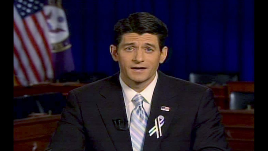 Rep. Paul Ryan, R-Wis., delivers the GOP response to President Barack Obama's State of the Union address in 2011. 