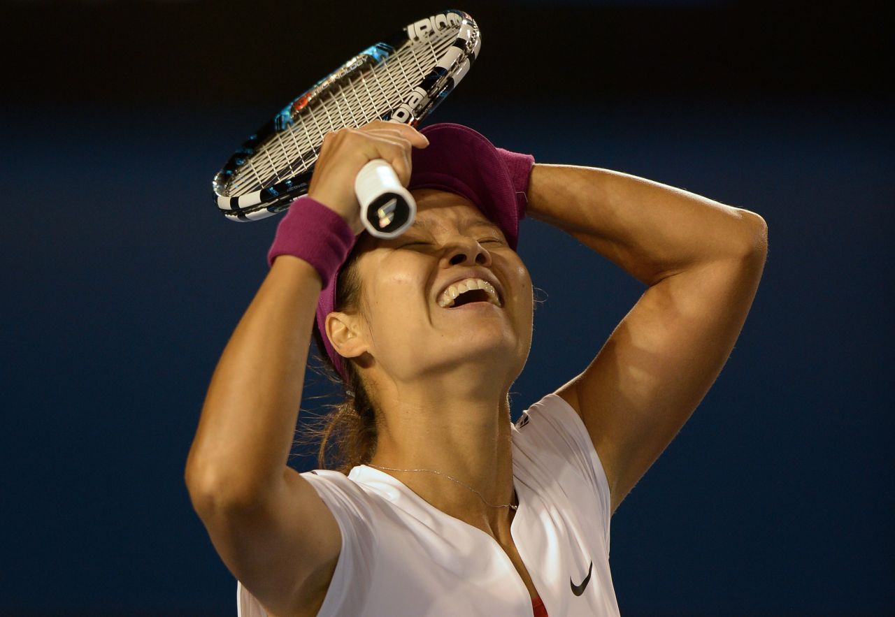 Li Na savors the moment of victory. The fourth seed in Melbourne overcame Slovakia's Dominika Cibulkova in straight sets 7-6 (7-3) 6-0 to win her first Australian Open title. 