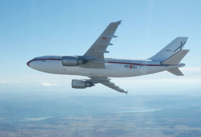 Dos Airbus A-310 prestan servicio en el 45 Grupo de Fuerzas Aéreas de España.<br />