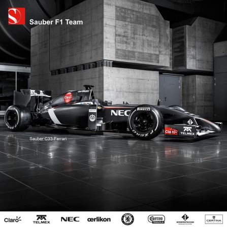 El equipo suizo Sauber reveló su nuevo coche, el Sauber C33-Ferrari .