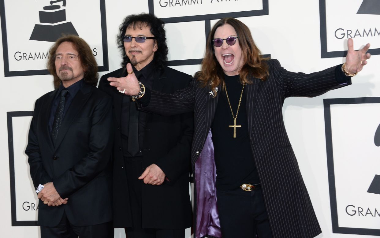 From left, Geezer Butler, Tony Iommi and Ozzy Osbourne of Black Sabbath