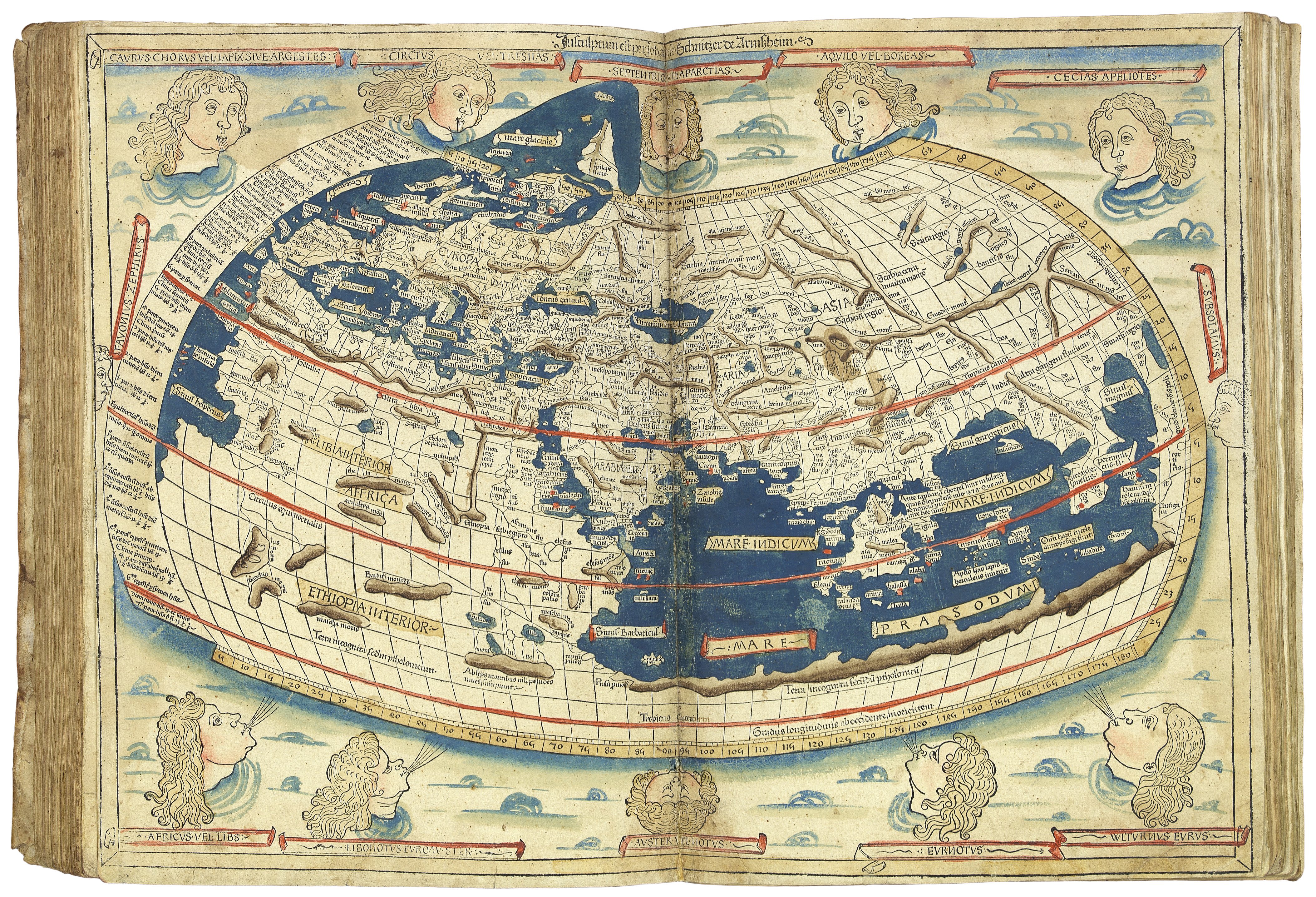 Карты 15 минут. Атлас Птолемея. Космография Птолемея.
