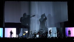 Nine Inch Nails is joined by Dave Grohl, Lindsey Buckingham and members of Queens of the Stone Age to close out the 56th annual Grammy Awards in Los Angeles on Sunday, January 26.