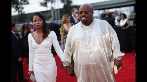 Cee Lo Green and Shauni were a vision as they arrived at the Grammys on January 26. Is it just us, or is Cee Lo actually glowing?