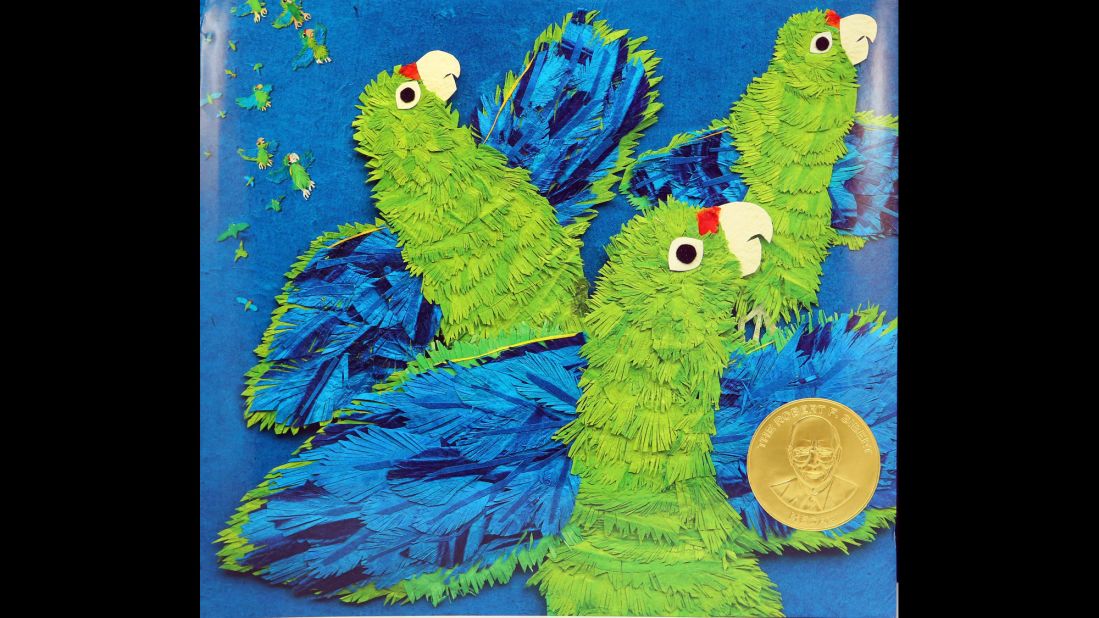 "Parrots Over Puerto Rico," written by Susan L. Roth and Cindy Trumbore and illustrated by Roth, is the Robert F. Sibert Informational Book Award winner. 