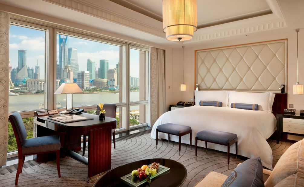 The mock-up rooms are used as testing grounds to ensure the real things, once released, are perfect. This is the finished product: a Deluxe Room, one of 235 rooms and suites at The Peninsula Shanghai.