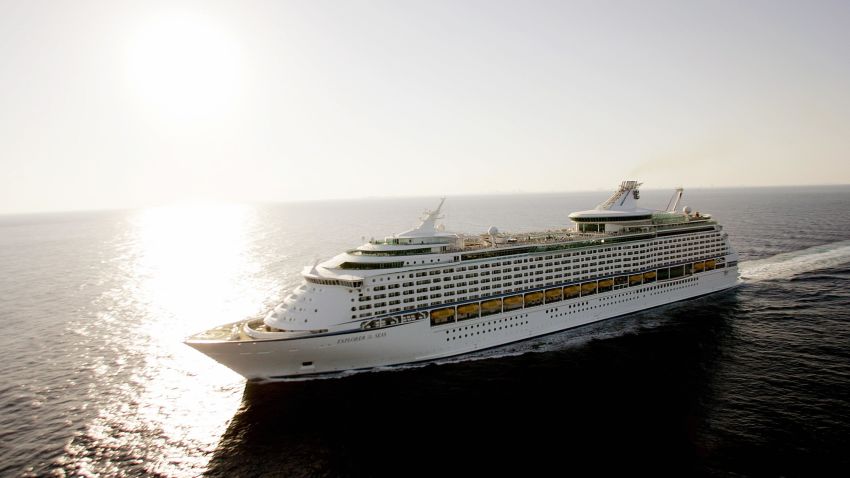 MIAMI, UNITED STATES:  The Royal Caribbean Explorer of the Seas cruise ship heads south-east from Miami off the coast of South Florida 24 April 2005.  Miami-Dade county is recognized as the cruise ship capital of the world.  AFP PHOTO/Roberto SCHMIDT  (Photo credit should read ROBERTO SCHMIDT/AFP/Getty Images