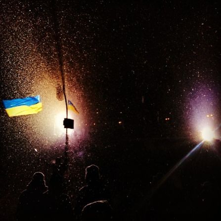 Protesters want a civil discourse with the Ukrainian government without the fear of retaliation, he says.