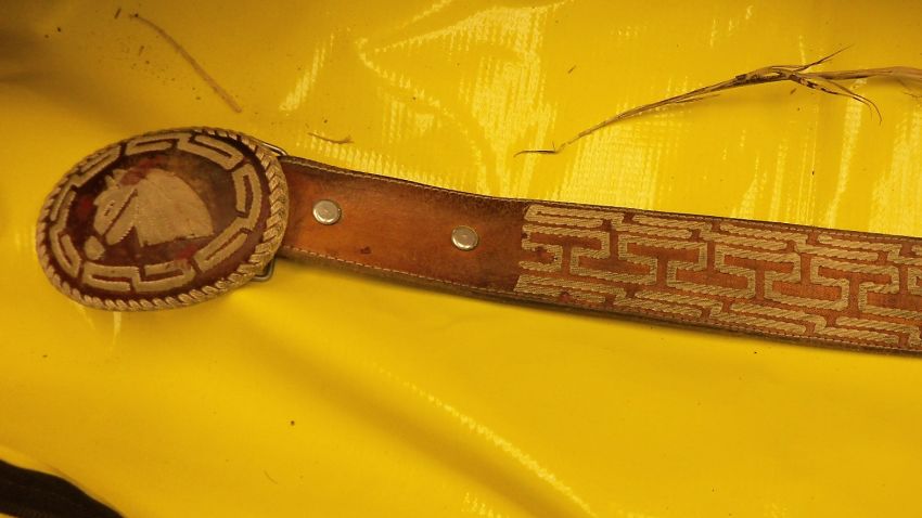 The Park County Sheriff's Office in Cody, Wyoming, released a photo of a belt that was on a man whose decapitated body was found.