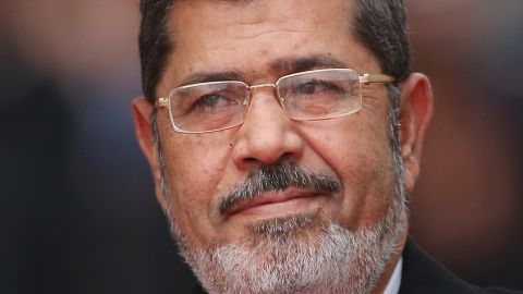 Former Egyptian President Mohamed Morsy seen in Berlin, Germany in January 2013. 