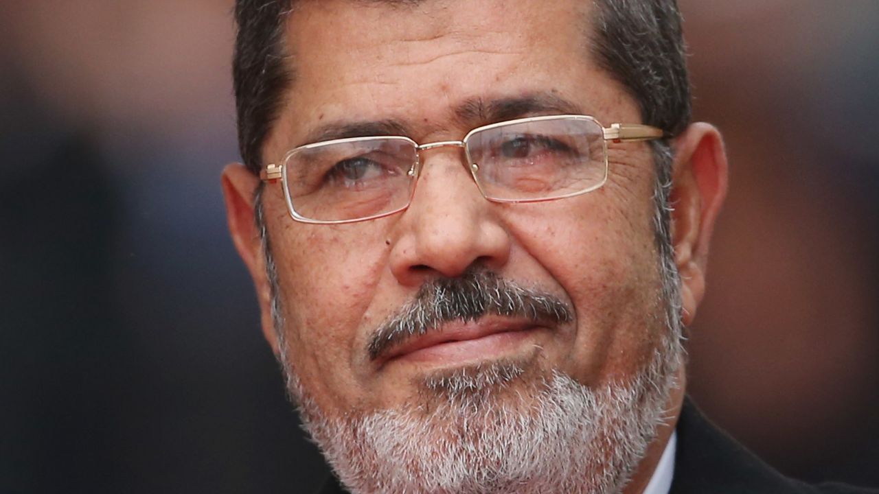 Former Egyptian President Mohamed Morsy seen in Berlin, Germany in January 2013.