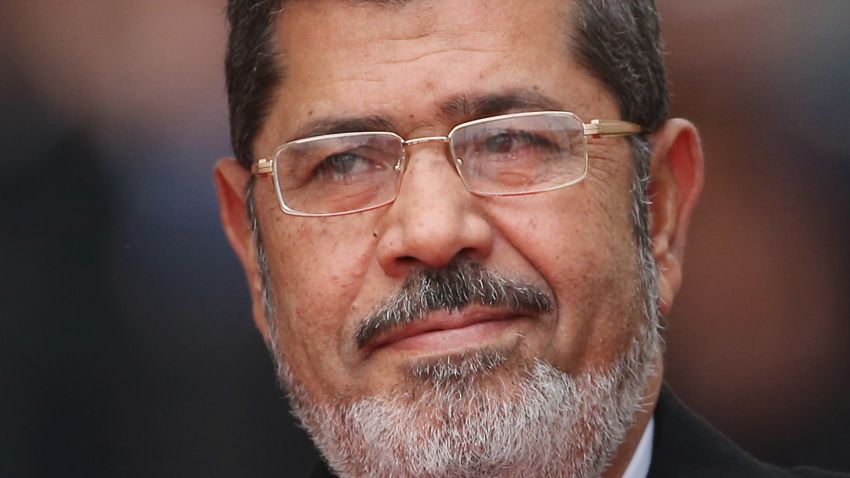 Egyptian President Mohamed Morsy arrives at the Chancellery to meet with German Chancellor Angela Merkel on January 30, 2013 in Berlin, Germany. 