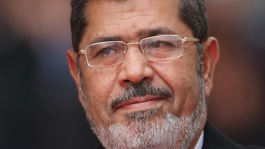 Egyptian President Mohamed Morsy arrives at the Chancellery to meet with German Chancellor Angela Merkel on January 30, 2013 in Berlin, Germany.