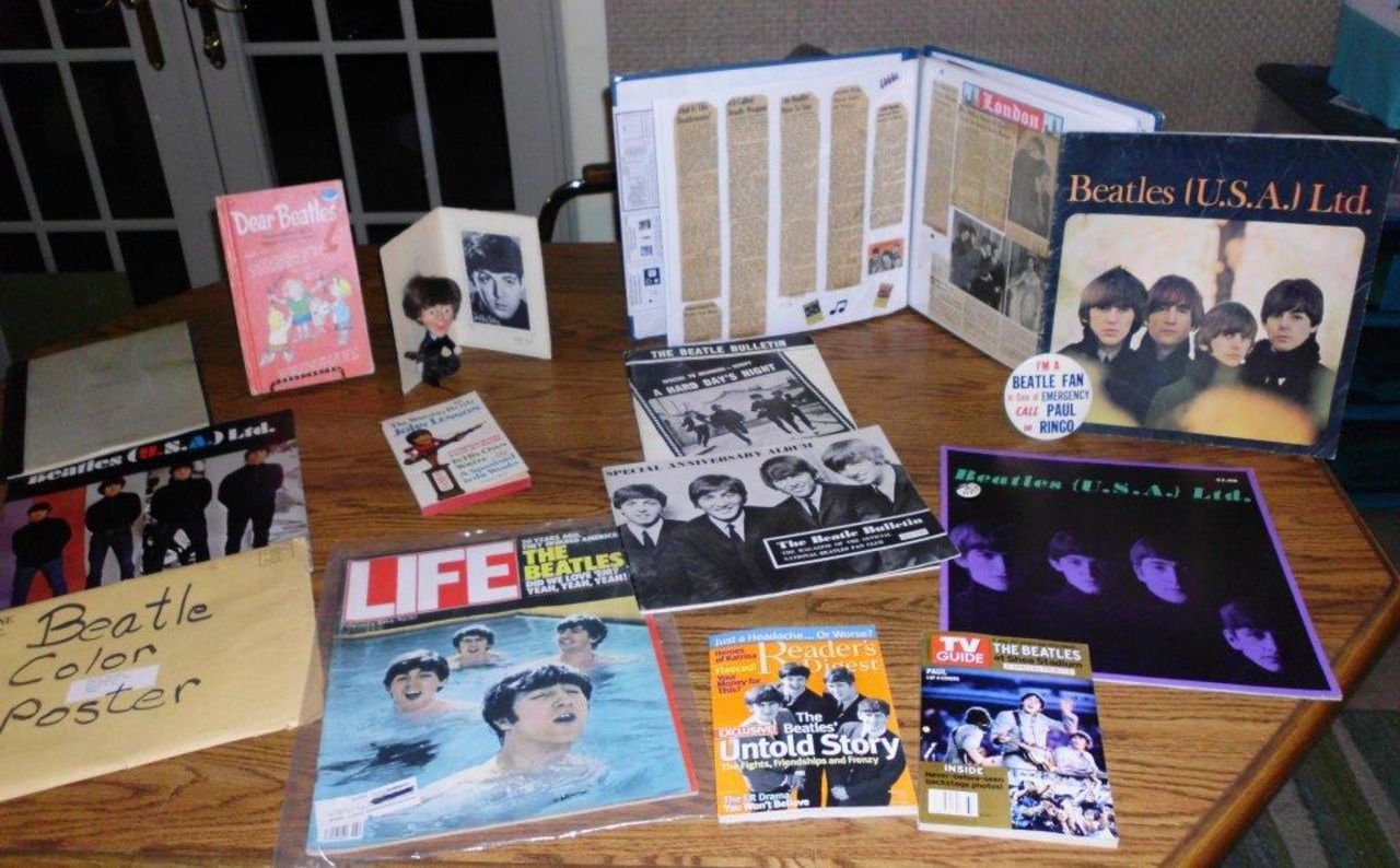 <a href="http://ireport.cnn.com/docs/DOC-1076420">Diane Salsbery</a> of Phoenix has collected Beatles memorabilia for 50 years. "Most of the memorabilia that I have includes articles from magazines, concert programs, the script from 'A Hard Day's Night,' a Beatles poster from '16' magazine, the Christmas record, and almost all of the original albums and singles including the DJ copy of 'Please, Please Me.'"