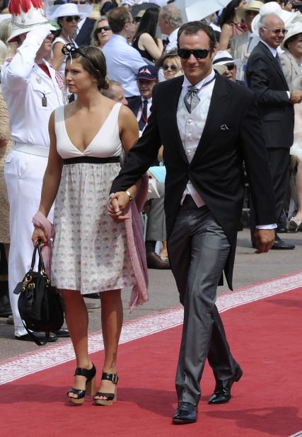 Mancuso was in a four-year relationship with fellow skier Svindal Aksel Lund until they split in 2013. Here they attend the 2011 wedding of Prince Albert II of Monaco and Princess Charlene.