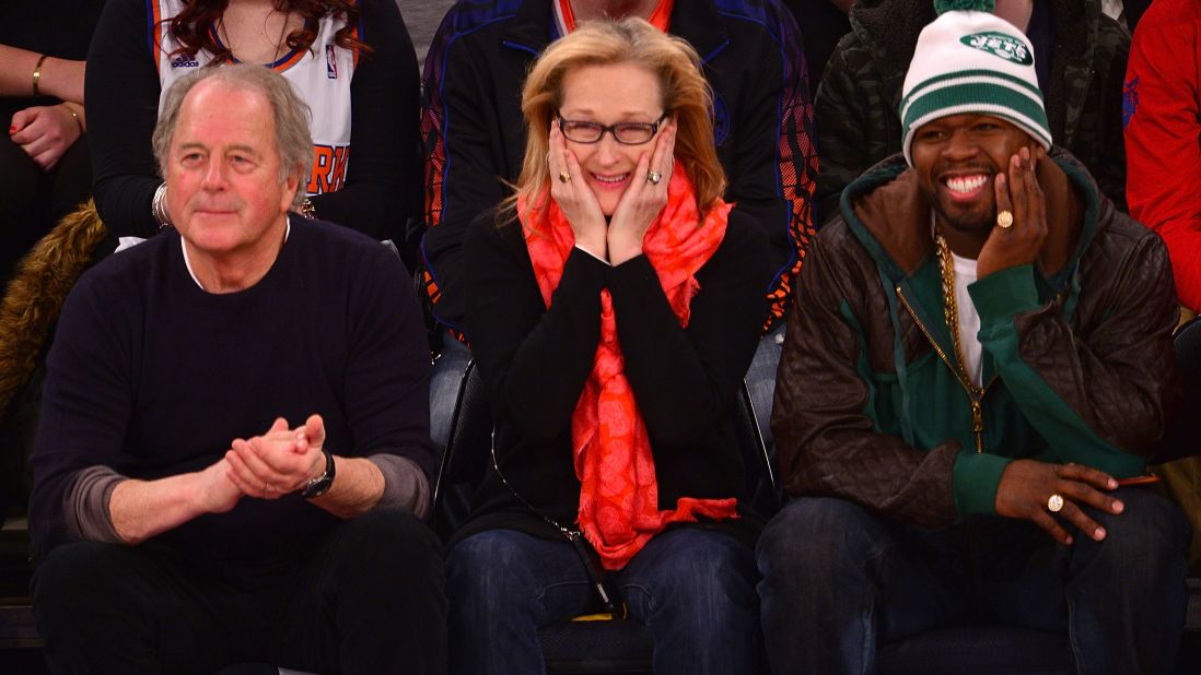 We had no idea Meryl Streep and 50 Cent had a budding friendship until the rapper shared photos of himself hanging out with the Oscar winner at an NBA game between the Los Angeles Lakers and the New York Knicks. Not only were the two clearly having a ball courtside, <a href="http://bleacherreport.com/articles/1937415-50-cent-sits-by-meryl-streep-hangs-out-with-kobe-bryant-at-lakers-knicks-game" target="_blank" target="_blank">but they seemed chummy off the court as well as they ran into Lakers star Kobe Bryant</a>.