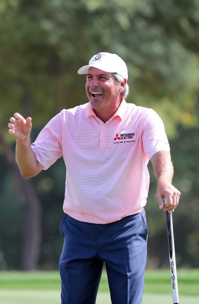 Former world number one Fred Couples was in typically relaxed mood as he enjoyed his day in the sun, partnering both Woods and Gallacher in the final pairing. 