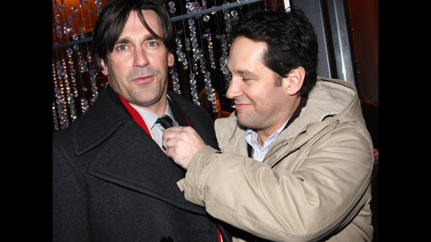 Hollywood hunks Jon Hamm, left, and Paul Rudd have a friendship that's lasted for years. Their bond stretches all the way back to high school, and Hamm still calls Rudd <a href="https://www.cnn.com/2014/01/28/showbiz/gallery/surprising-celebrity-friendships/tvline.com/2011/06/20/emmy-jon-hamm-career-don-draper-comedy/" target="_blank">one of his oldest pals in Hollywood.</a>  