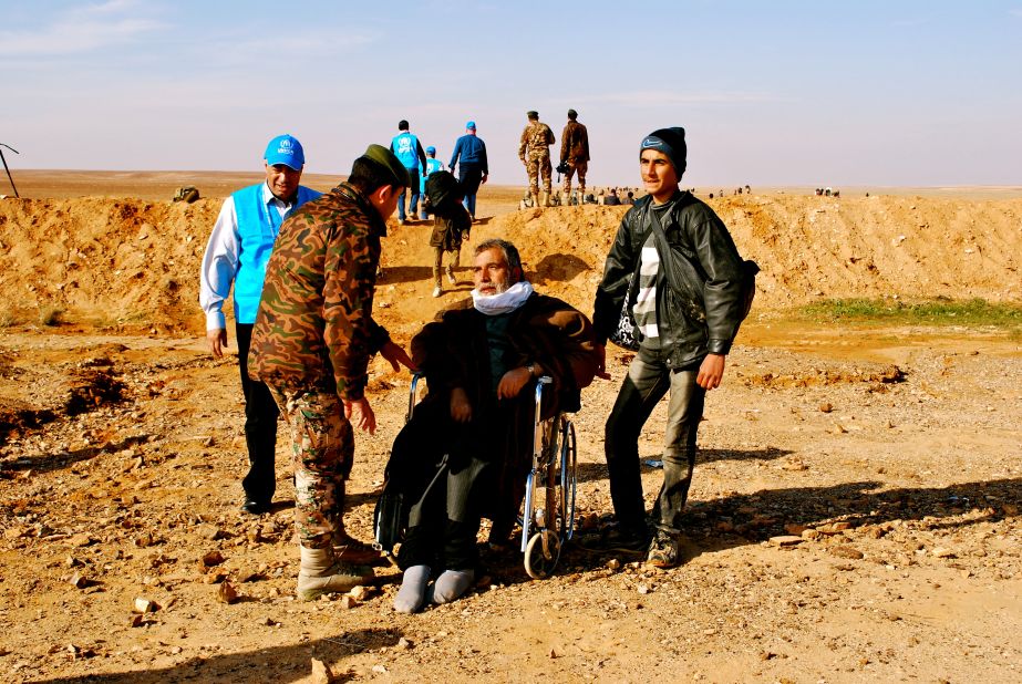 The oldest are often the last ones to make it across the border, and Jordan has deployed doctors to the border to assist with the most vulnerable. 