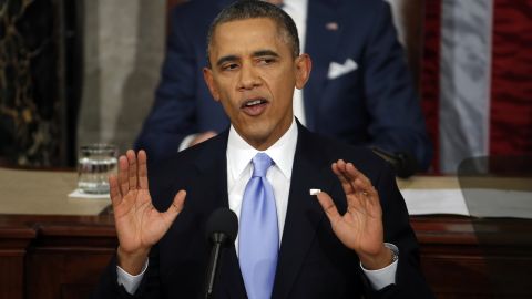 President Barack Obama gives his State of the Union address on Capitol Hill in Washington, Tuesday Jan. 28, 2014.