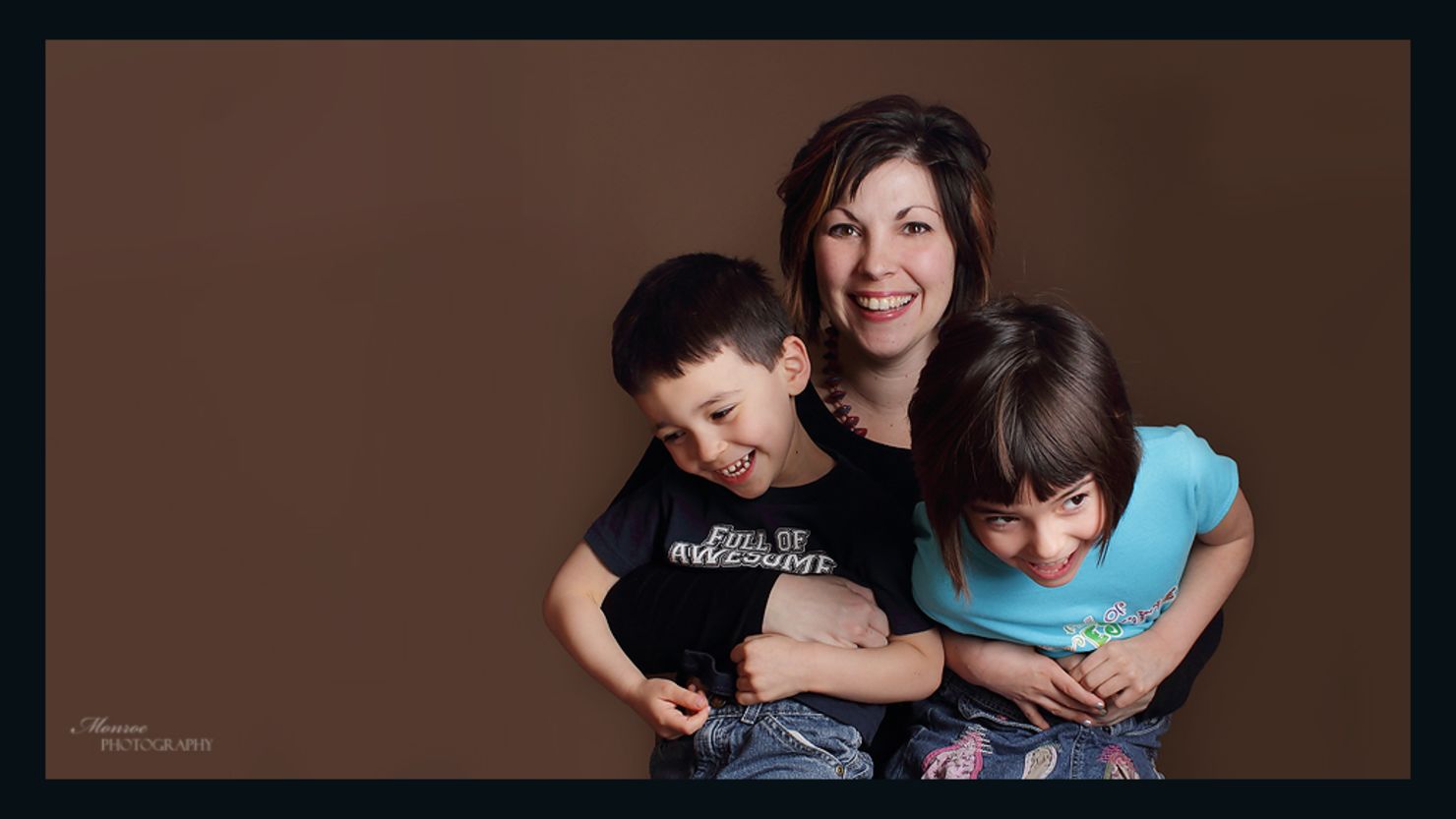 Author Melissa Atkins Wardy with her 5-year-old son Benny and 8-year-old daughter Amelia.