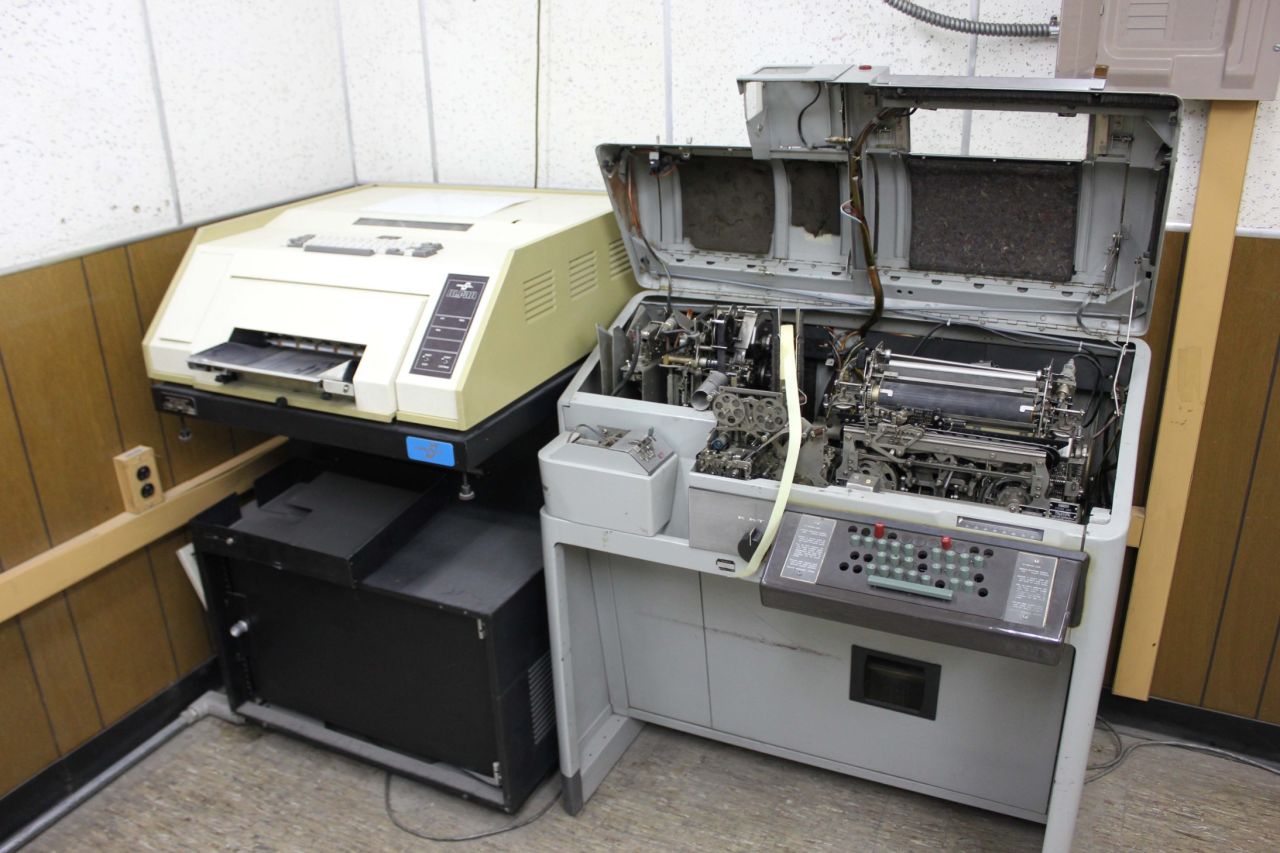 A teletype machine and a primitive fax machine were found in the secure area of the embassy.