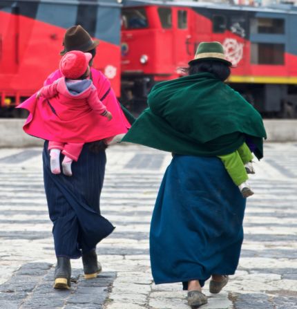 The Quechua in the Andean community of Guamote existed laregly as low-paid labor on large estates until the 1960s. Many now sell handmade crafts to visitors.