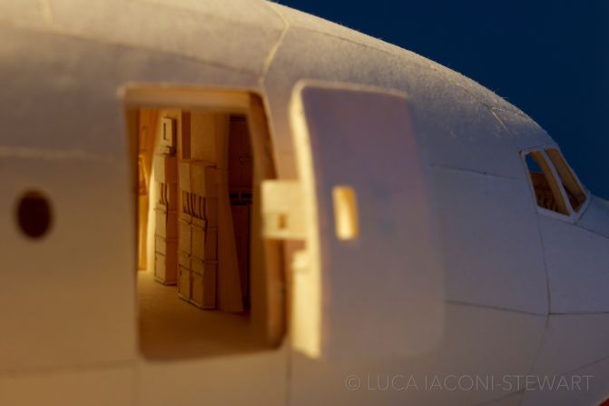 <a  target="_blank" target="_blank">Luca Iaconi-Stewart</a> has spent the past five years -- around 10,000 man hours -- making a minutely detailed, 1:60 scale replica of an Air India Boeing 777 out of manila folders.