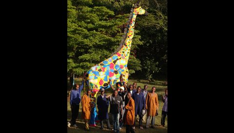 In 2008, an 18-foot giraffe named Twiga was shipped to Rome, Italy, to be displayed during Fashion Week as part of the International Trade Centre's campaign to raise awareness for ethical fashion.